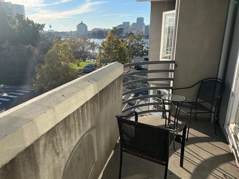 View of the lake from the balcony