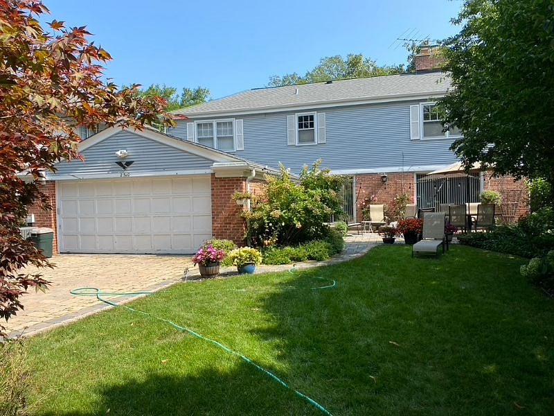 back yard, driveway, patio