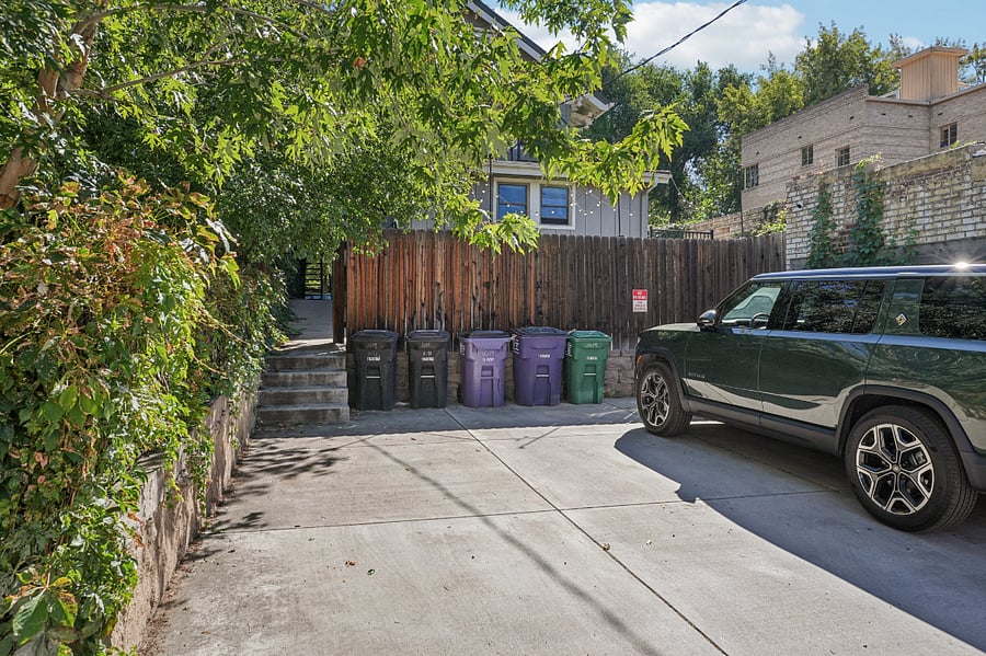 Shared parking behind the building
