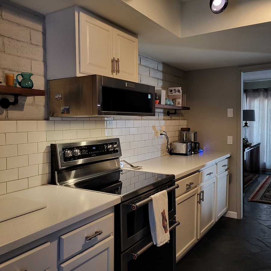 New stainless double-oven range and microwave 