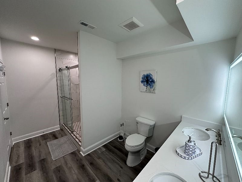 Full Bathroom includes Double Sinks, Shower Bench