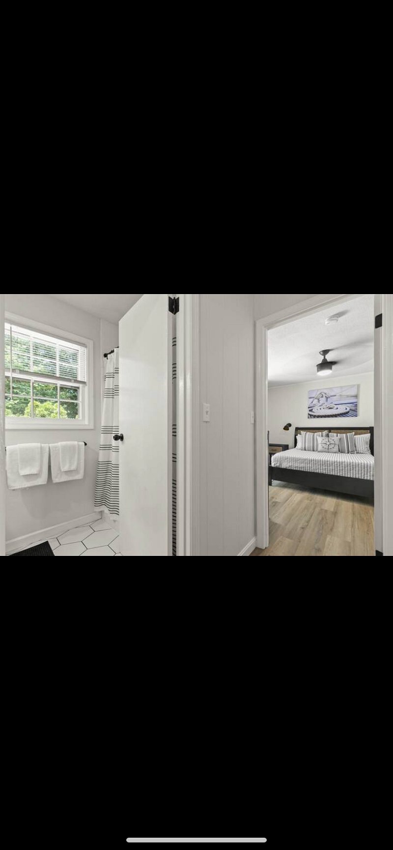 Hallway from bathroom to bedroom