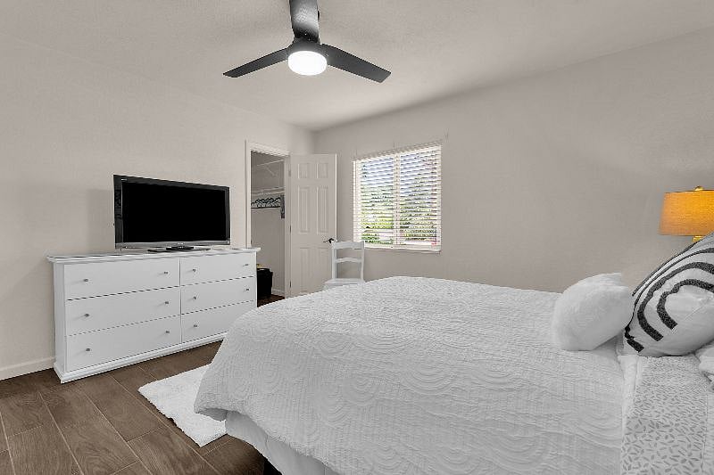 Green and white master #1 with private bath and large walk-in closet