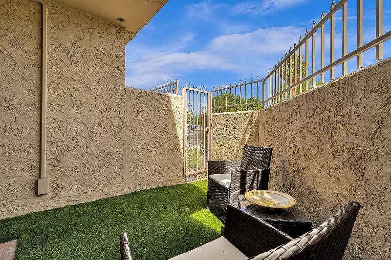 Private patio area