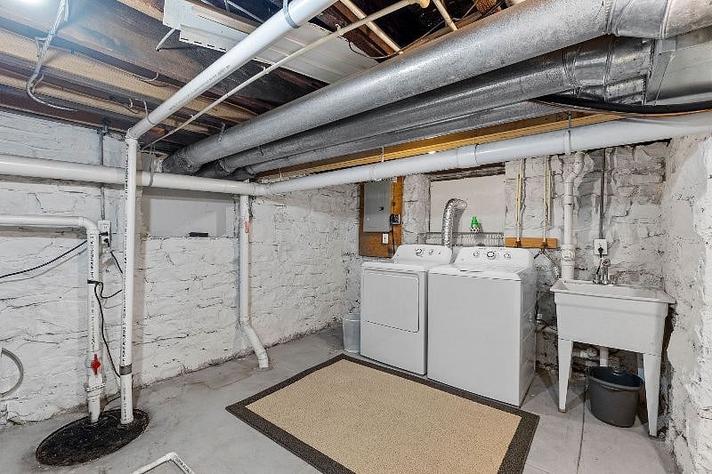 Laundry room with washer and dryer