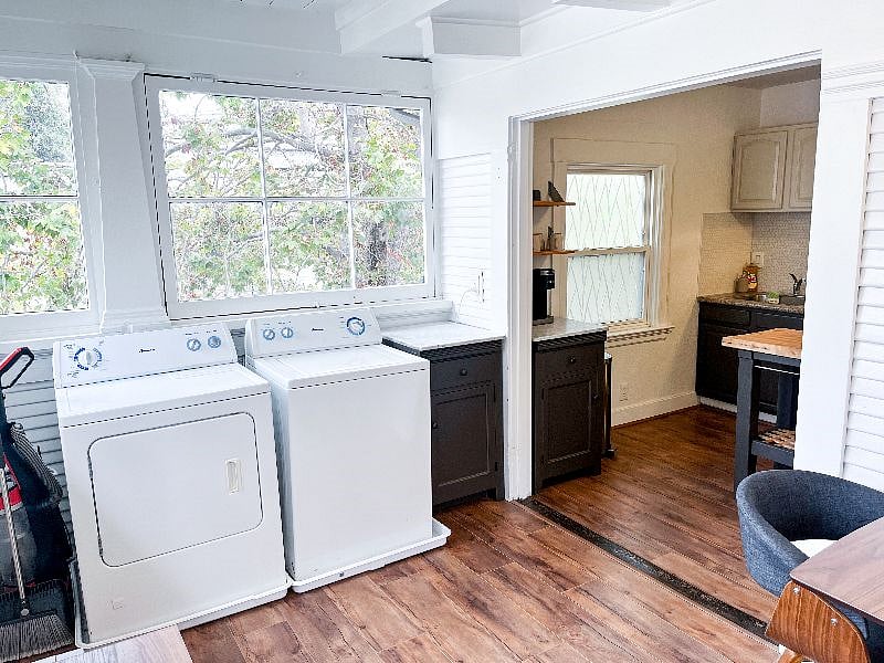 Large capacity washer and dryer.