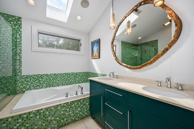 Primary bathroom - tub and vanity