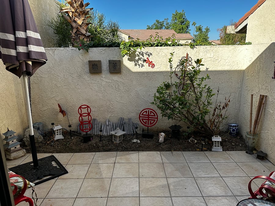 Patio off the master bedroom.