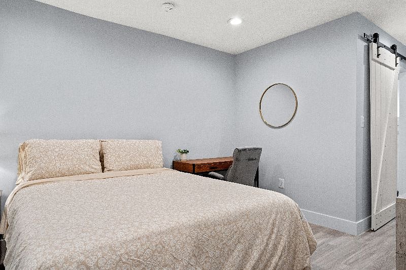 Bedroom with dedicated work space