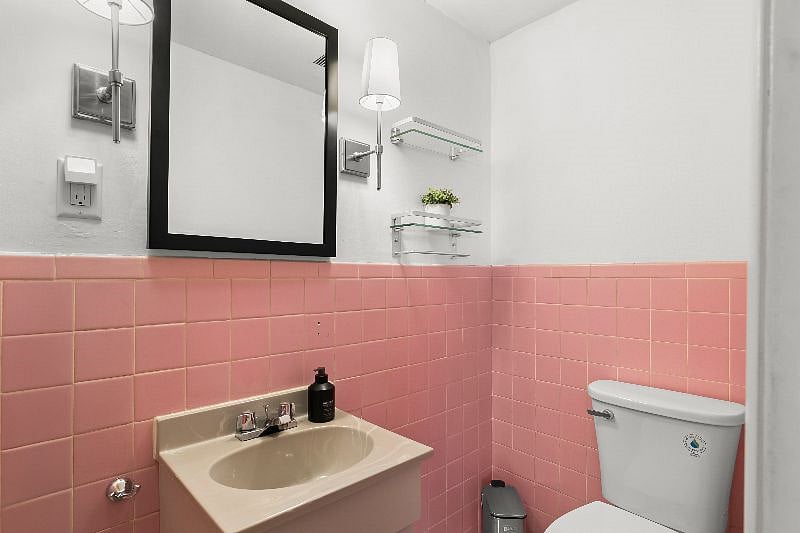 Upstairs half bath.