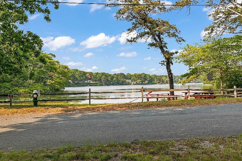 Looking from driveway onto lake.