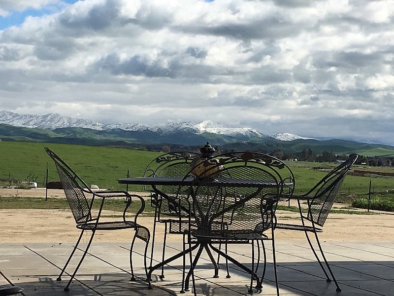 Winter patio view