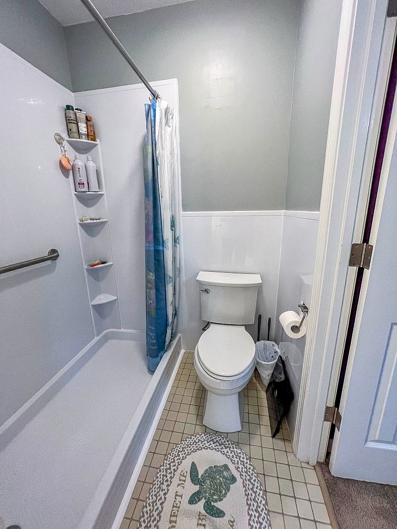 New walk-in shower
