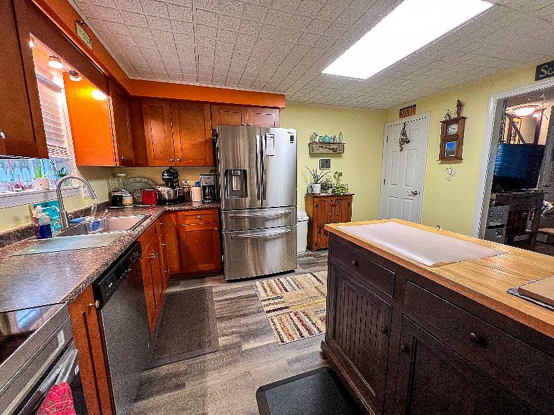 Kitchen view from the backdoor hallway