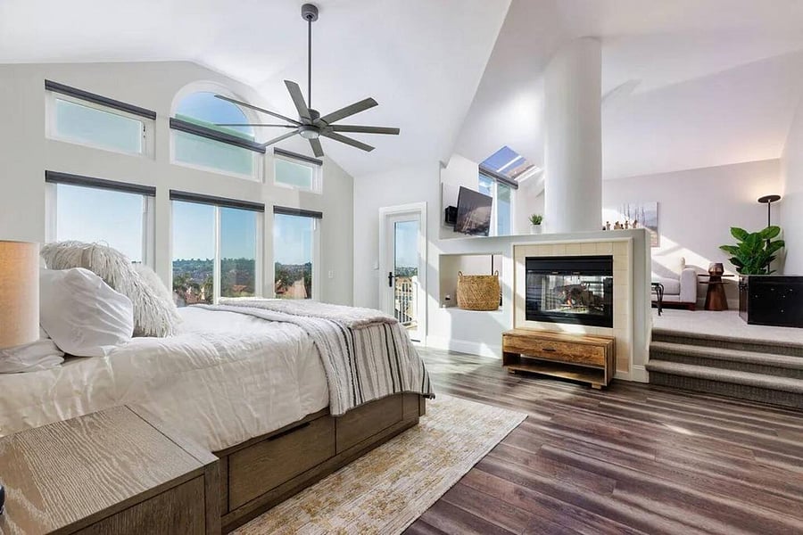 Imagine waking up in this luxury spacious, serene, and sophisticated Master Suite.   With absolutely stunning views of Lake Mission Viejo, and nearby Saddleback mountains.