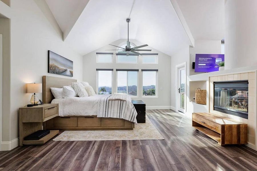 Imagine waking up in this luxury spacious, serene, and sophisticated Master Suite.   With absolutely stunning views of Lake Mission Viejo, and nearby Saddleback mountains.
