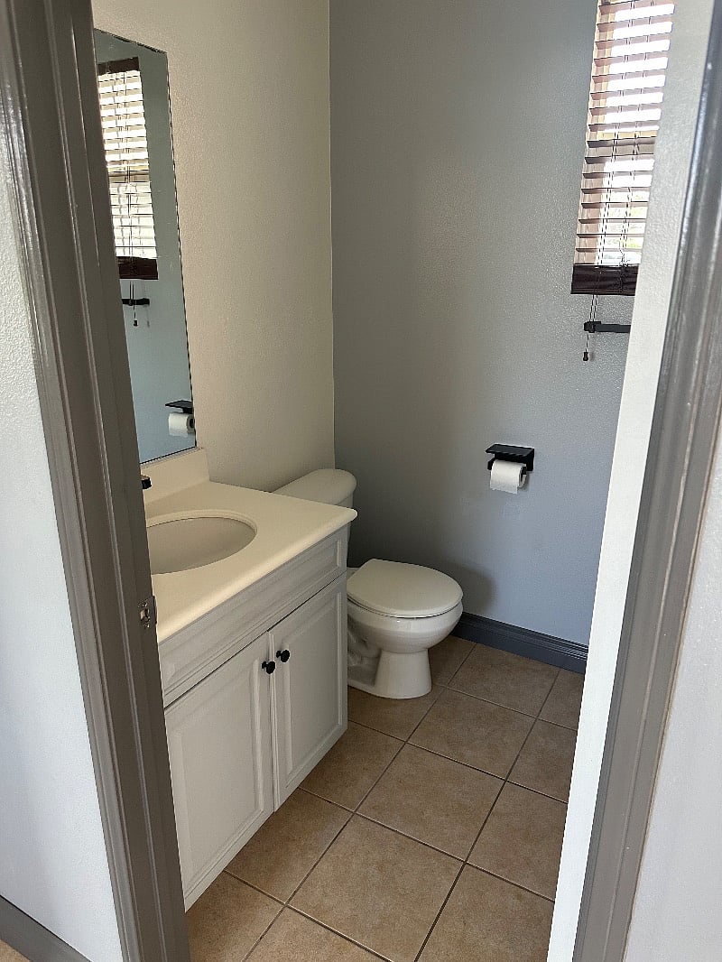 Entrance of restroom