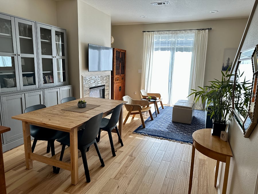 Dining and living areas