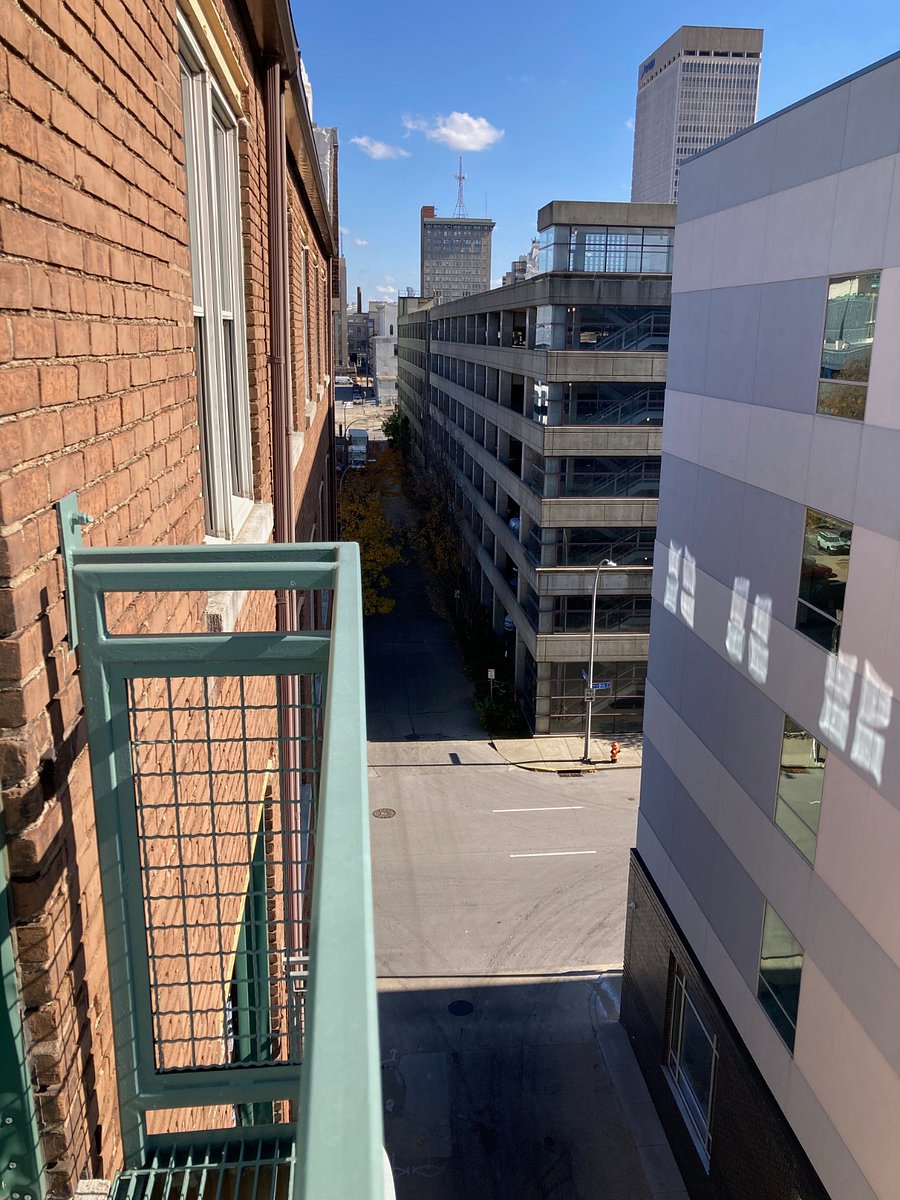 View down Congress Alley from balcony.