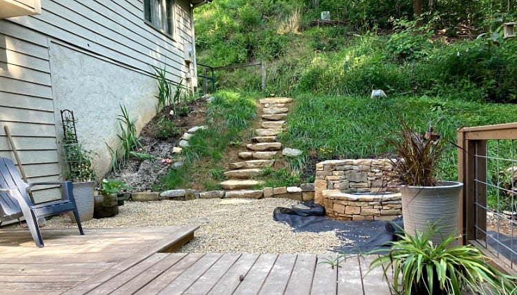 Back yard deck area