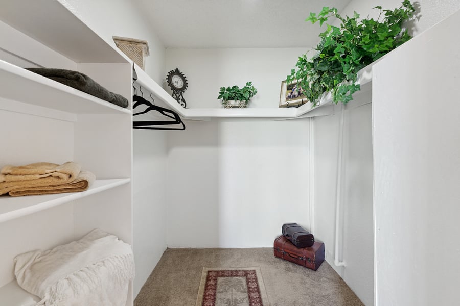 Model bedroom closet