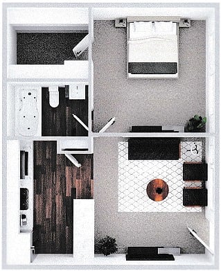 1 Bedroom floor plan