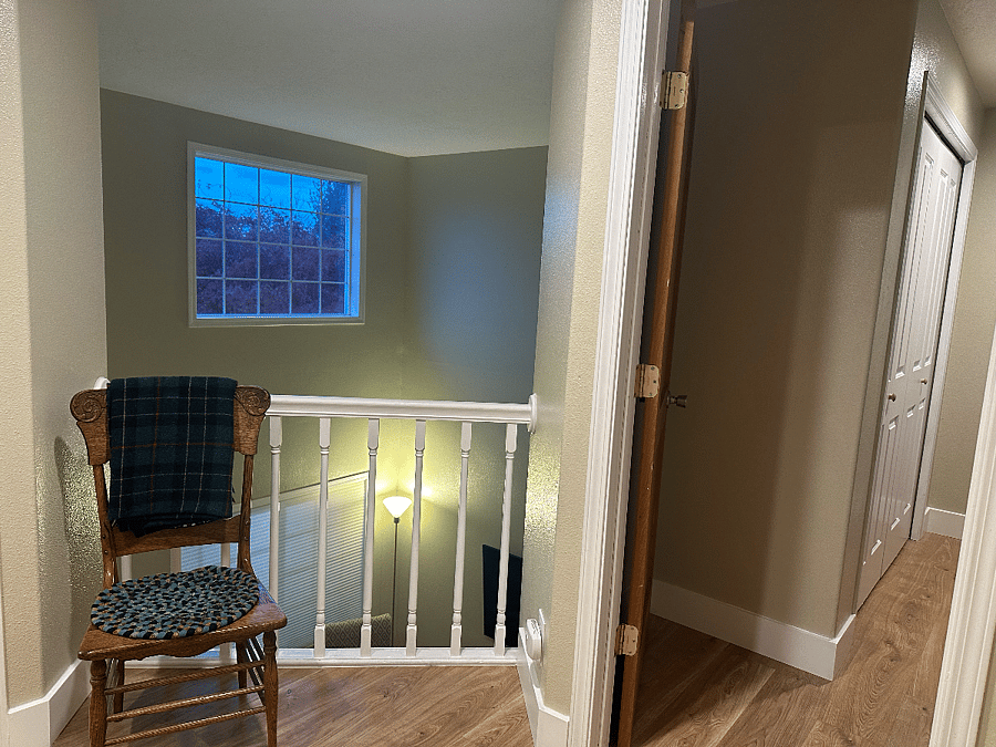 Upstairs Landing view to Great Room and Bedroom 4