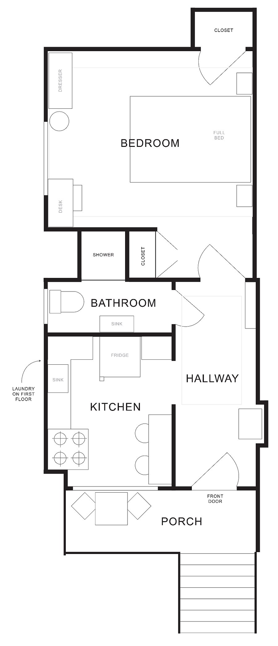 Studio floorplan