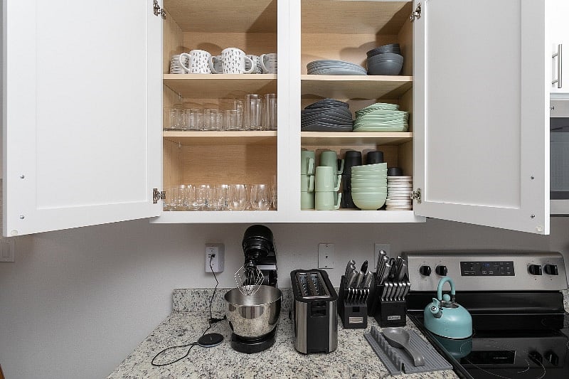 Dishware provided as well.