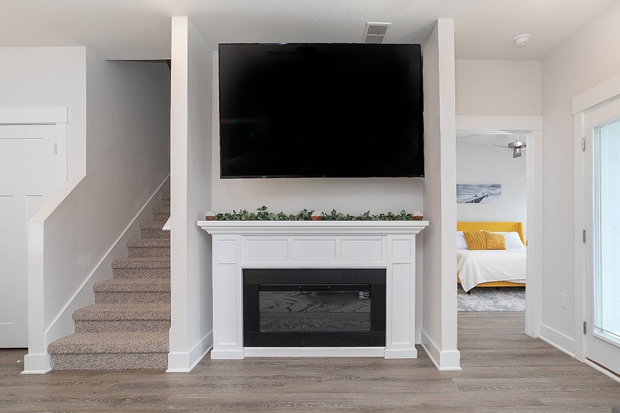 Fireplace is available for nights when it gets a little chilly and you want to cozy up with the family