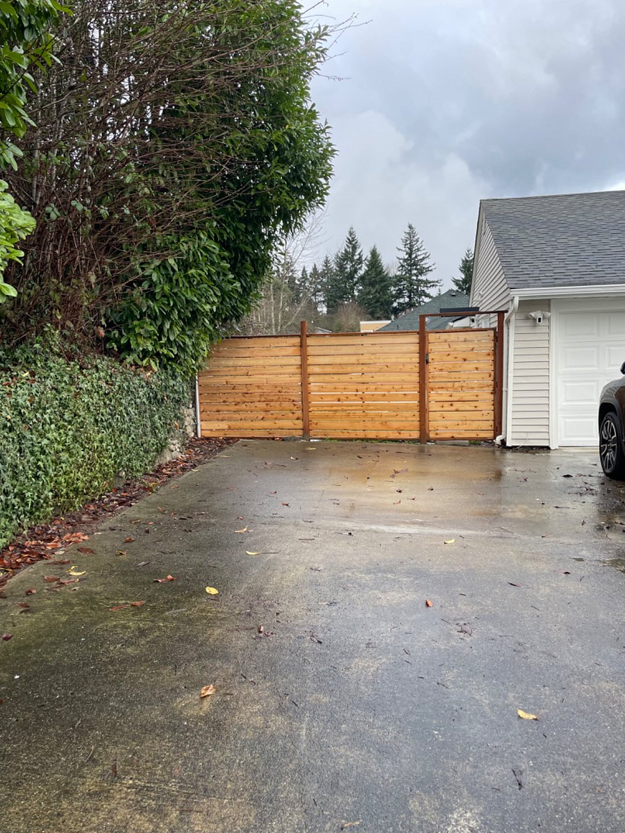 Driveway and entrance through front gate