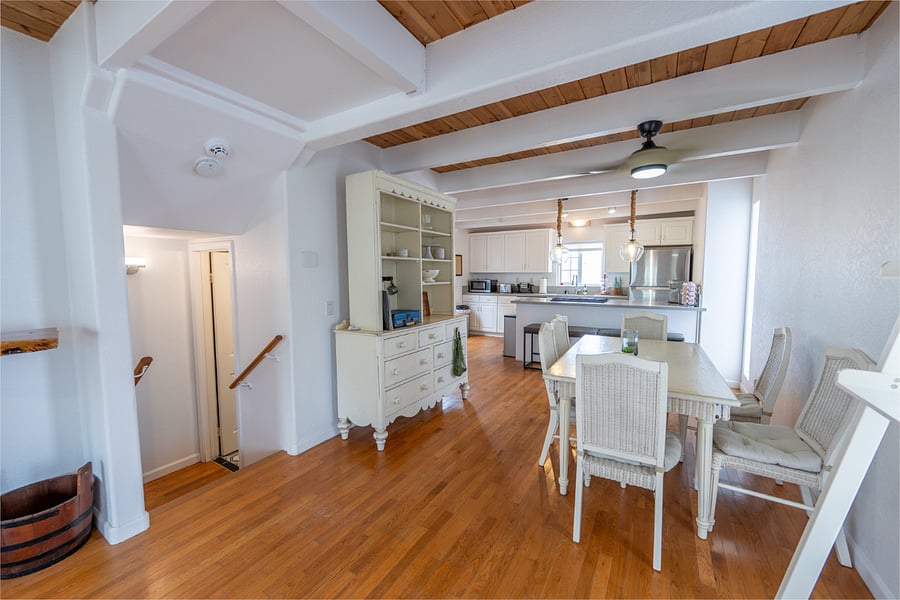 Dining and kitchen