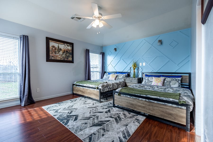 Master Bed ( recently updated to single queen bed)