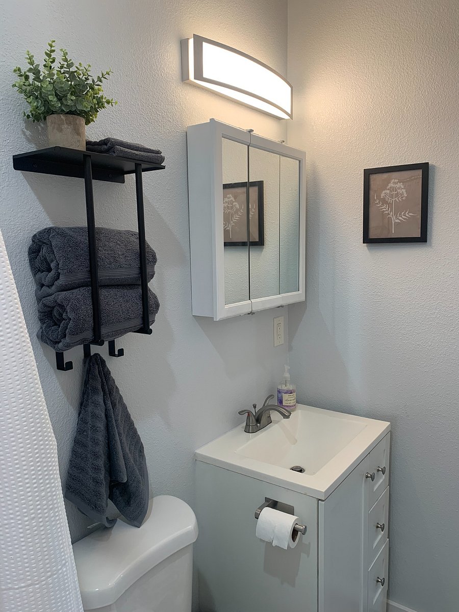 Medicine cabinet and extra towel storage
