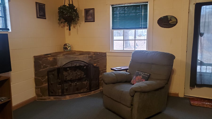 Lazy boy and gas logs