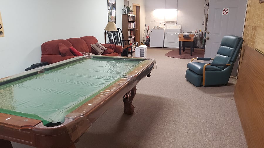 Shared game room area on grounds