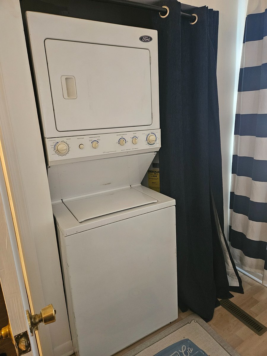 Stackable washer/dryer in unit, no sharing