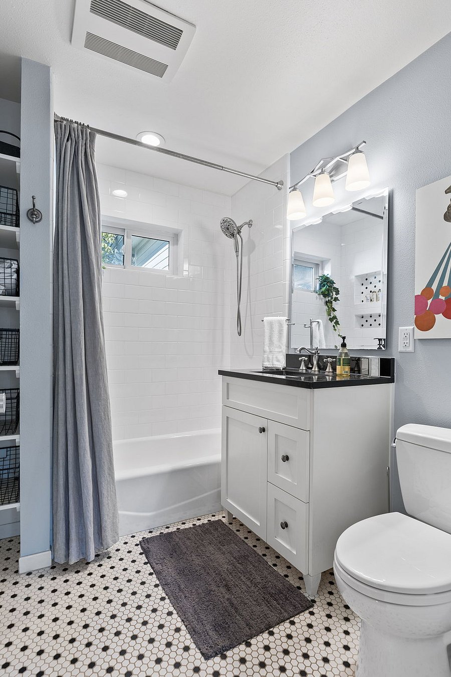 Guest bathroom with bathtub