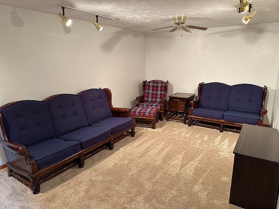 First living area in lower walk-out level