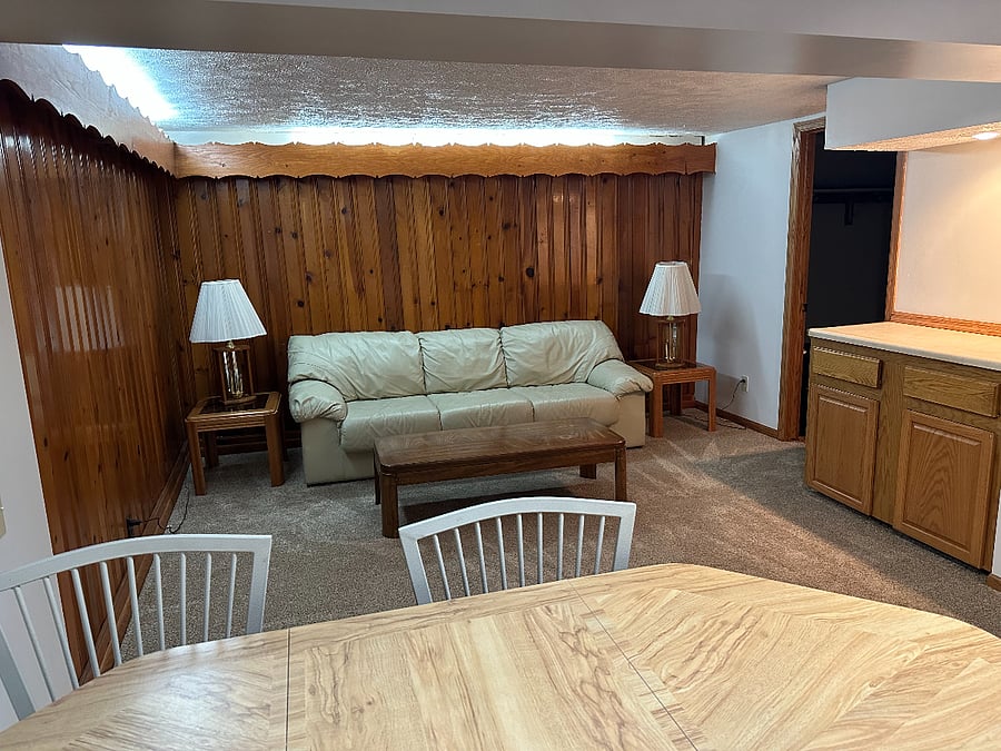 2nd living area space in lower walk-out level - laundry room