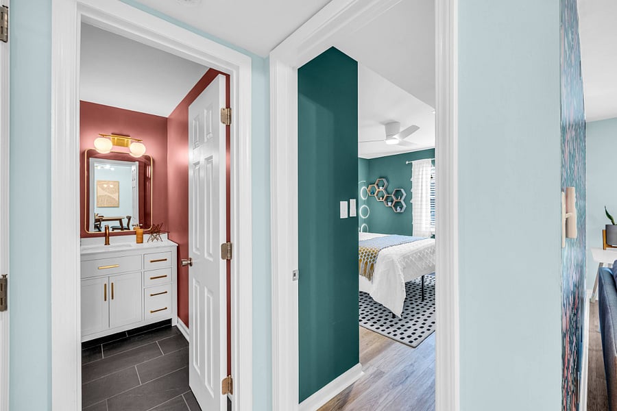 Bedroom and Vanity Area for Queen Bedroom