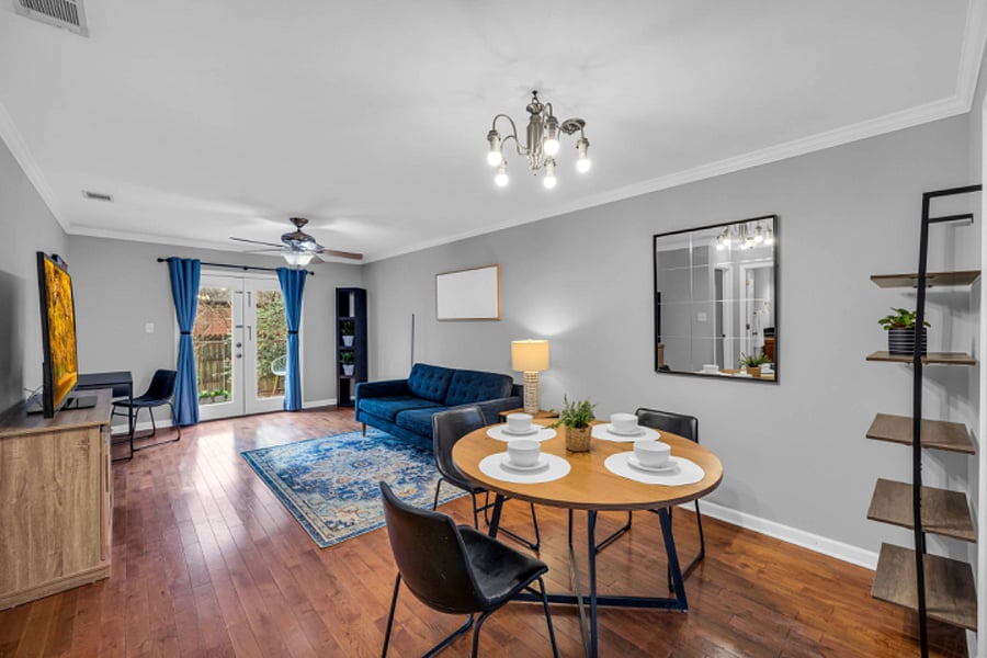 Dining room with seating for four.