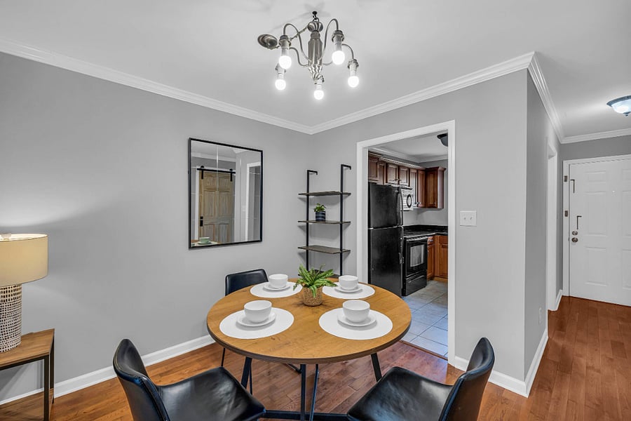 Dining area with seating for four.