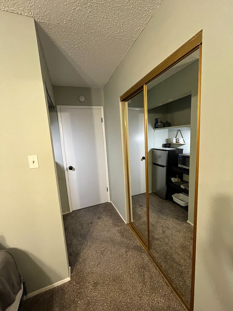 Mirrors on closet