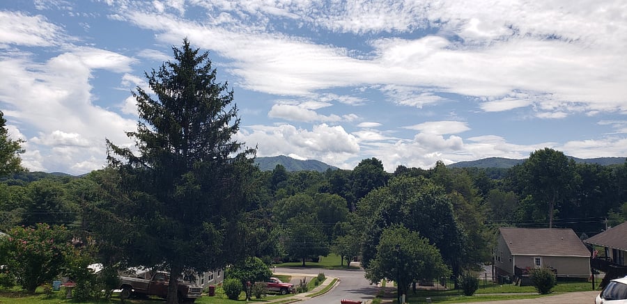 Mountain Views outside the guesthouse