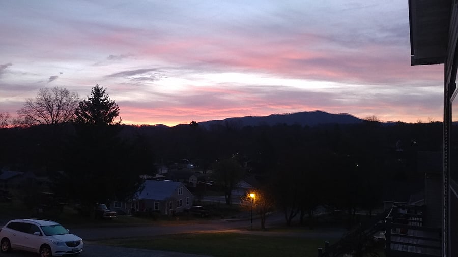 Sunrise during winter