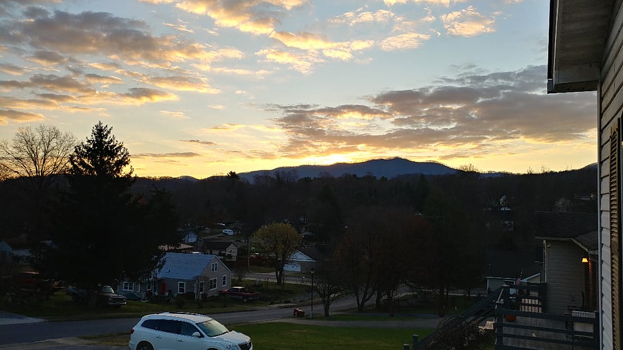 Sunrise during spring