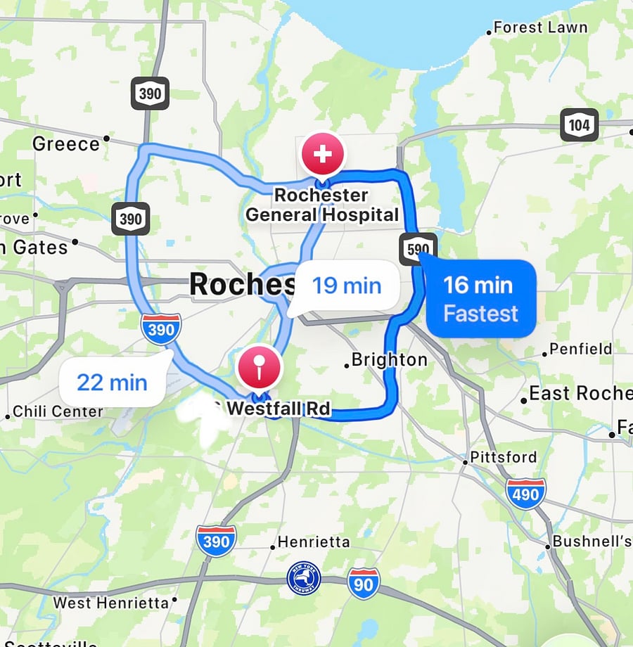 Westfall to Rochester General Hospital