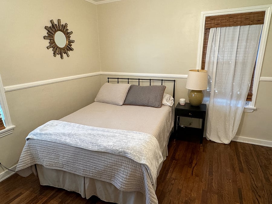 Bedroom with full sized bed