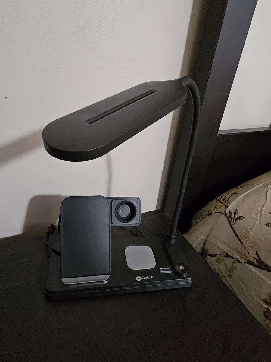 Phone and watch charger with night light, in both bedrooms!